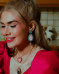 Load image into Gallery viewer, Fancy Bow Pet Portrait Earrings (One Pet)