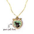 Load image into Gallery viewer, Antique Heart Pet Portrait Necklace(One Pet)