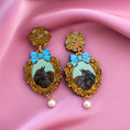 Load image into Gallery viewer, Fancy Bow Pet Portrait Earrings (One Pet)