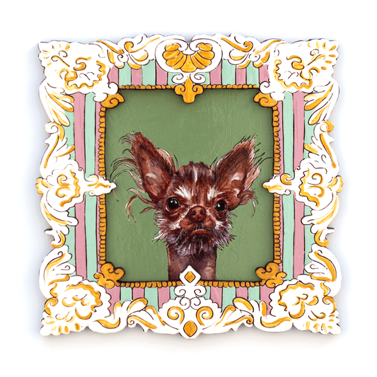 Elegant Frame Pet Portrait Wall Art (One Pet)