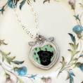Load image into Gallery viewer, Antique Heart Pet Portrait Necklace(One Pet)