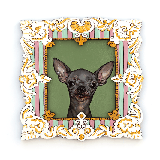 Elegant Frame Pet Portrait Wall Art (One Pet)