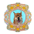 Load image into Gallery viewer, Mosaic Floral Frame Pet Portrait Wall Art (One Pet)
