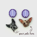 Load and play video in Gallery viewer, Pet Face Portrait Earrings (Two Pet)
