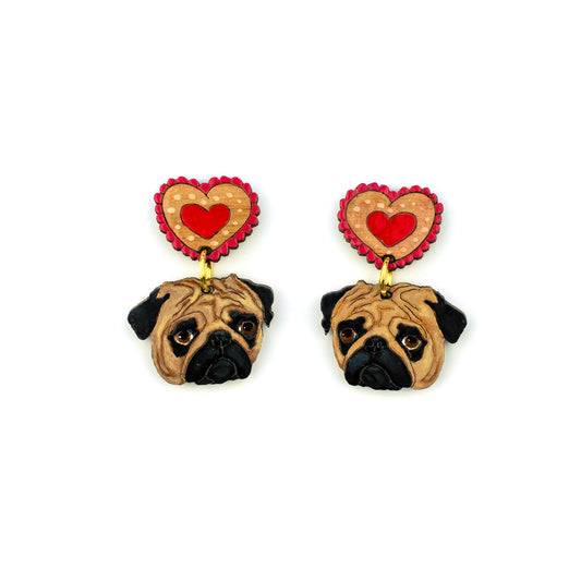 Pug Earrings