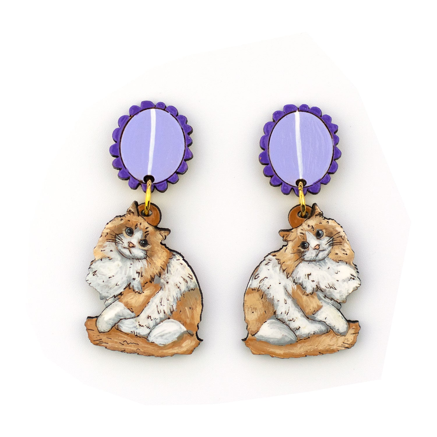 Ragdoll Cat Earrings