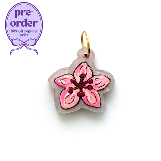 Cherry Blossom Pet Tag