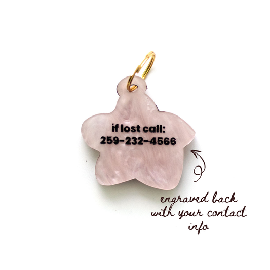 Cherry Blossom Pet Tag